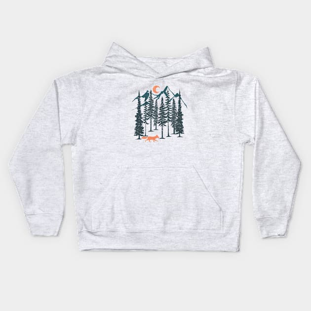 Woods (texture) Kids Hoodie by Bongonation